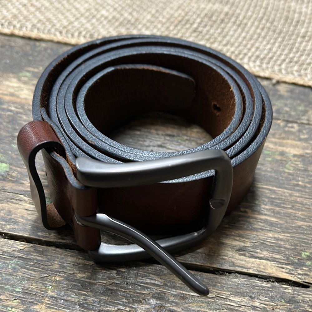 SF Men’s Handmade Brown leather belt size 38